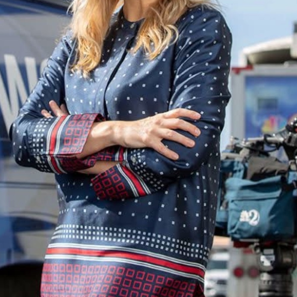 J Crew Drapey button-up tunic in Ratti® geometric twill - Picture 6 of 6